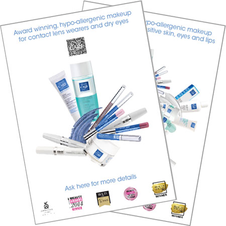 Eye Care Cosmetics A1 double sided poster
