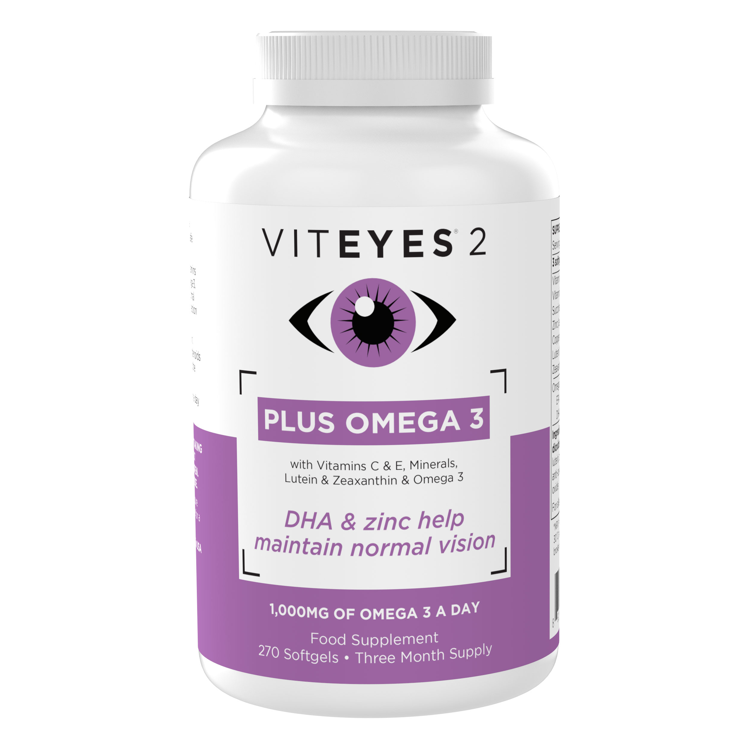 Bottle of Viteyes 2 plus Omega 3